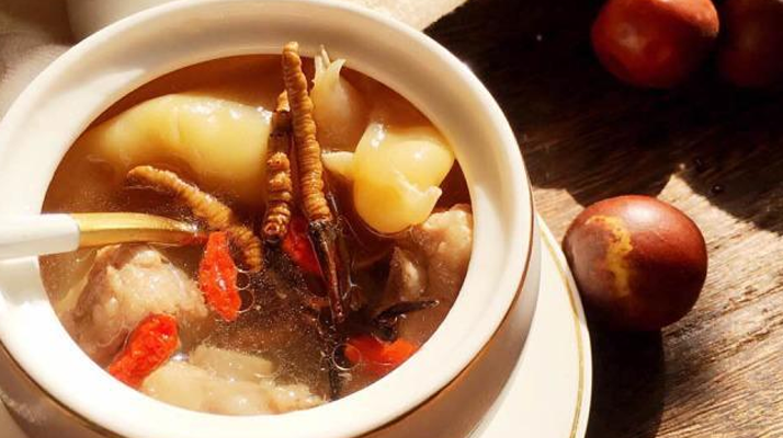 冬蟲夏草用清水燉